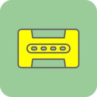 kassett fylld gul ikon vektor