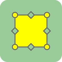 knutpunkter fylld gul ikon vektor