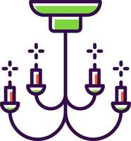 Leuchter gefüllt Design Symbol vektor