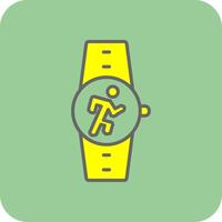 Laufen gefüllt Gelb Symbol vektor