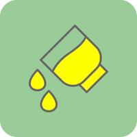 Lägg till vatten fylld gul ikon vektor