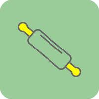 rollen Stift gefüllt Gelb Symbol vektor