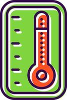 Thermometer gefüllt Design Symbol vektor