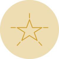 Star Linie Gelb Kreis Symbol vektor