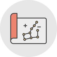 Konstellation Linie gefüllt Licht Symbol vektor