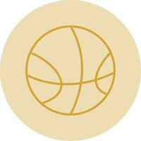 Basketball Linie Gelb Kreis Symbol vektor