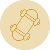 Skateboard Linie Gelb Kreis Symbol vektor