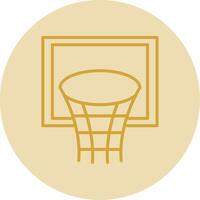 Basketball Band Linie Gelb Kreis Symbol vektor