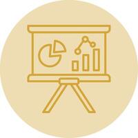 Bar Diagramm Linie Gelb Kreis Symbol vektor