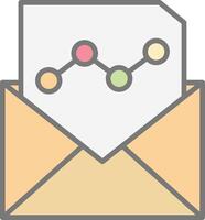 Email Marketing Linie gefüllt Licht Symbol vektor