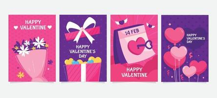 Valentinstag Kartenkonzept vektor