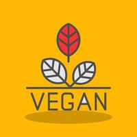 vegan fylld skugga ikon vektor