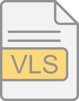 vls Datei Format Linie gefüllt Licht Symbol vektor