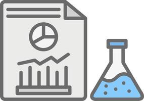 chemisch Analyse Linie gefüllt Licht Symbol vektor