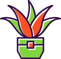 Aloe vera gefüllt Design Symbol vektor