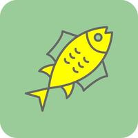 Thunfisch gefüllt Gelb Symbol vektor