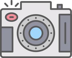 dslr Kamera Linie gefüllt Licht Symbol vektor