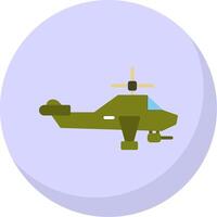 helikopter platt bubbla ikon vektor