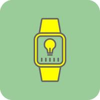 Armbanduhr gefüllt Gelb Symbol vektor