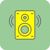 högtalare fylld gul ikon vektor