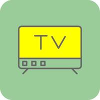 Fernseher gefüllt Gelb Symbol vektor