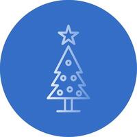 Weihnachten Baum eben Blase Symbol vektor