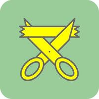 sax fylld gul ikon vektor