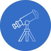 teleskop platt bubbla ikon vektor