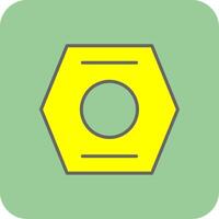 Nuss gefüllt Gelb Symbol vektor