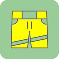 shorts fylld gul ikon vektor