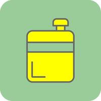 flaska fylld gul ikon vektor