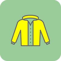 Mantel gefüllt Gelb Symbol vektor