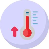 Thermometer eben Blase Symbol vektor