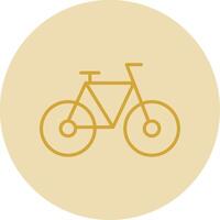 Fahrrad Linie Gelb Kreis Symbol vektor