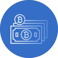 Bitcoin Kasse eben Blase Symbol vektor