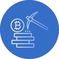 Bitcoin Bergbau eben Blase Symbol vektor