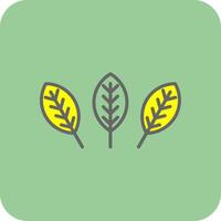 Croton gefüllt Gelb Symbol vektor