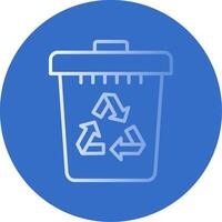 recyceln Behälter eben Blase Symbol vektor