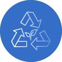 Recycling eben Blase Symbol vektor