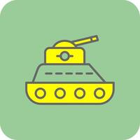 Panzer gefüllt Gelb Symbol vektor