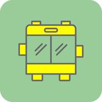 buss fylld gul ikon vektor