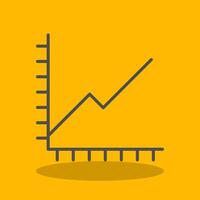 Diagramm gefüllt Schatten Symbol vektor