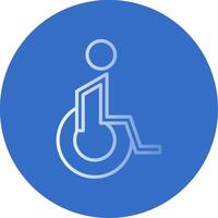 handikappade patient platt bubbla ikon vektor