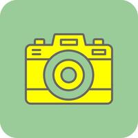 Foto Kamera gefüllt Gelb Symbol vektor