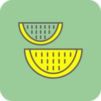 Wassermelone gefüllt Gelb Symbol vektor