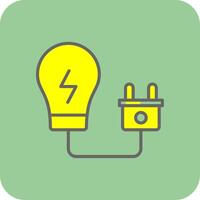Elektrizität gefüllt Gelb Symbol vektor