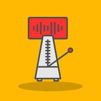 Metronom gefüllt Schatten Symbol vektor