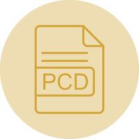 pcd Datei Format Linie Gelb Kreis Symbol vektor