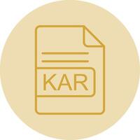 Kar Datei Format Linie Gelb Kreis Symbol vektor