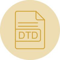 dtd Datei Format Linie Gelb Kreis Symbol vektor